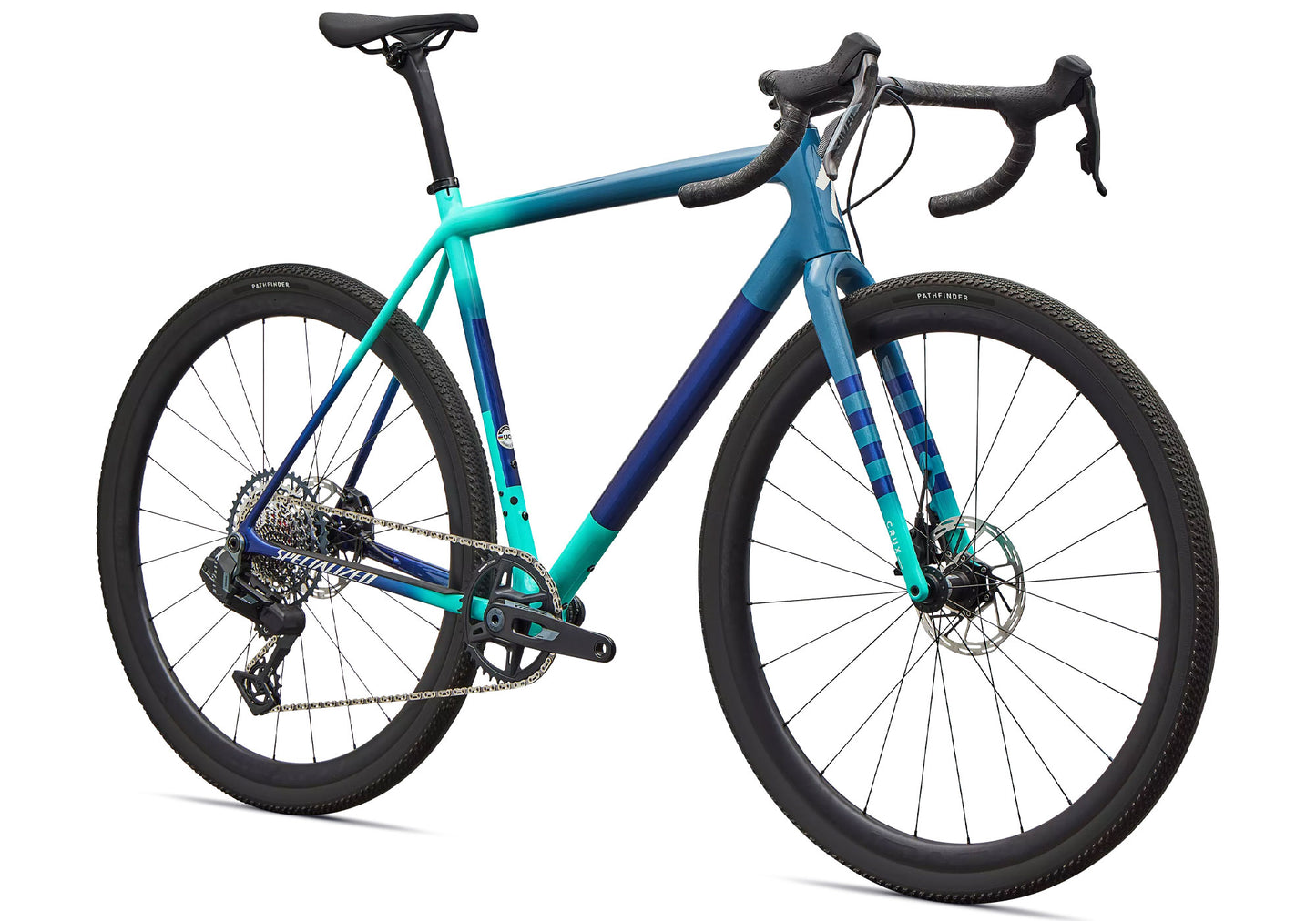 2026 Specialized Crux Expert SRAM Rival XPLR AXS, Grey Blue/Lagoon Blue