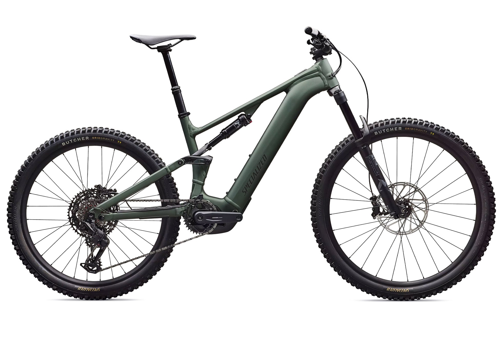 2026 Specialized Turbo Levo 4 Alloy Unisex Electric Mountain Bike, Satin Cypress Metallic/Dark Moss Green image 3