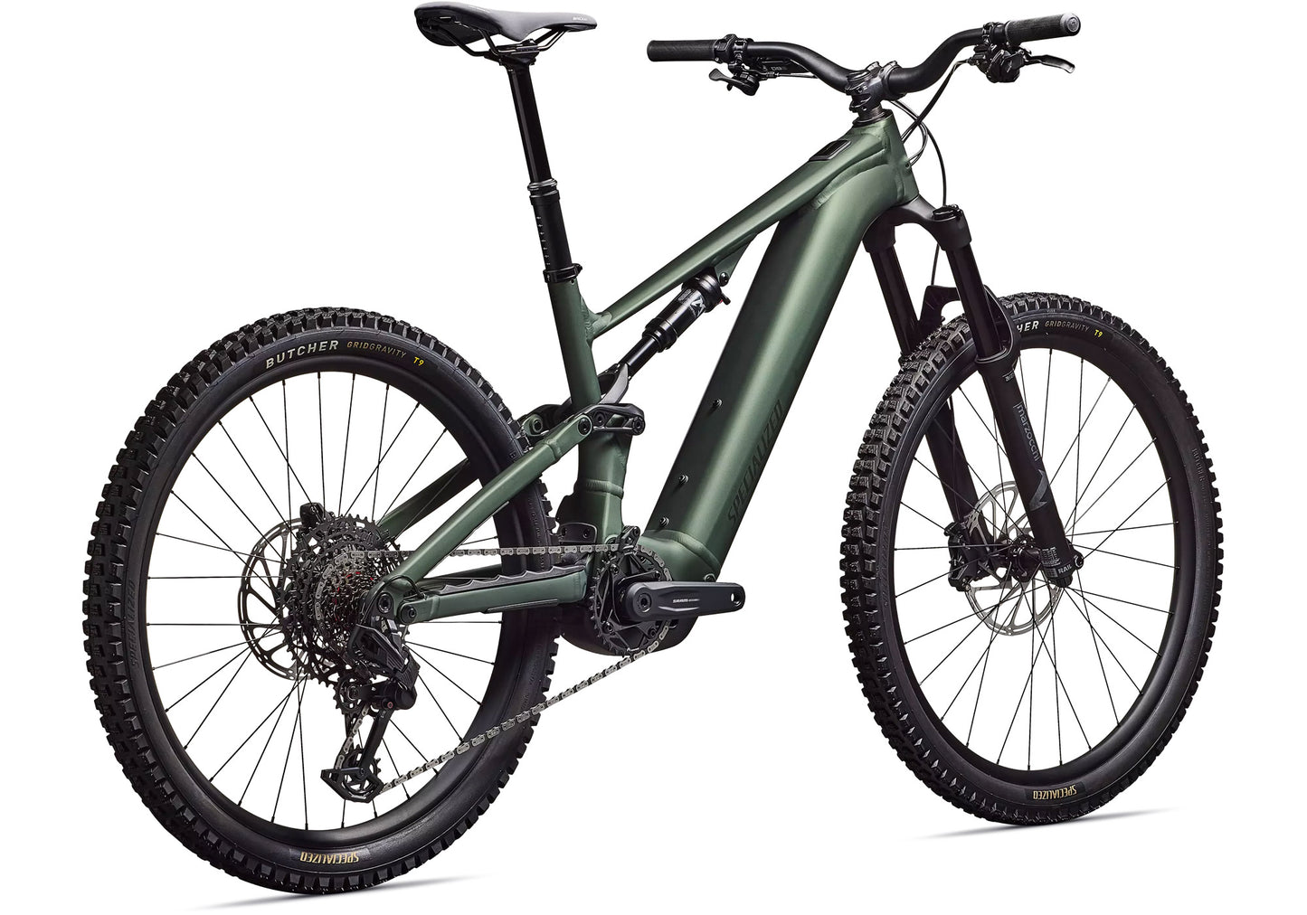 2026 Specialized Turbo Levo 4 Alloy Unisex Electric Mountain Bike, Satin Cypress Metallic/Dark Moss Green image 2