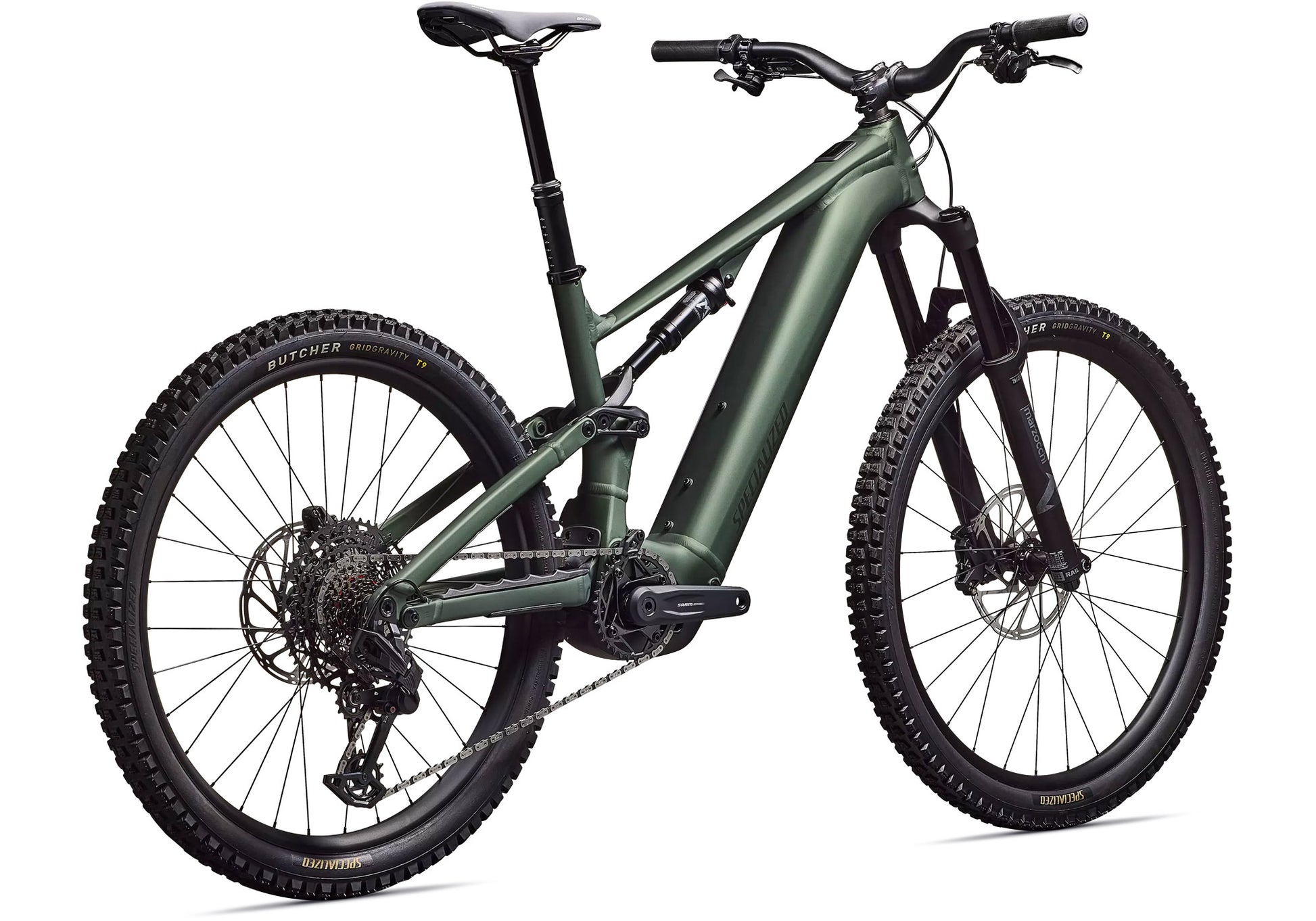 2026 Specialized Turbo Levo 4 Alloy Unisex Electric Mountain Bike, Satin Cypress Metallic/Dark Moss Green image 2