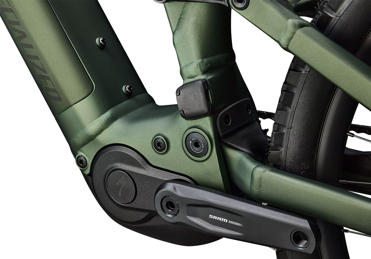 2026 Specialized Turbo Levo 4 Alloy Unisex Electric Mountain Bike, Satin Cypress Metallic/Dark Moss Green image 5