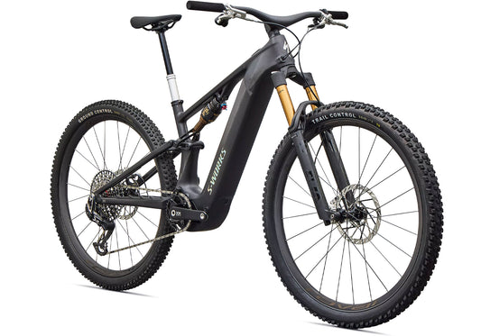 2027 Specialized S-Works Turbo Levo R Ultralight Unisex Electric Mountain Bike, Satin Carbon/Silver Foil image 1