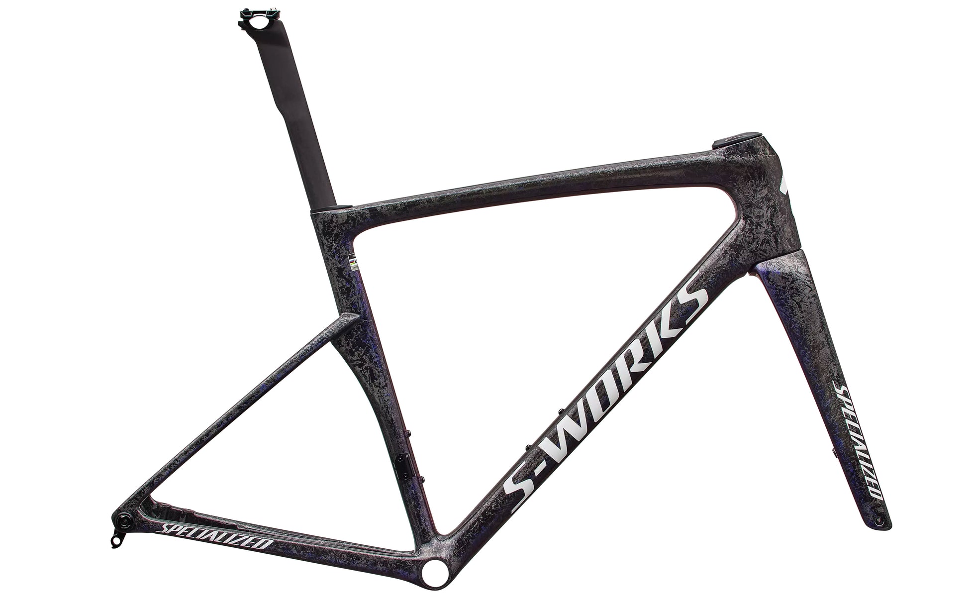 2027 Specialized S-Works Tarmac SL9 Frameset, Gloss Carbon/Red to Blue Pearl/White image 3