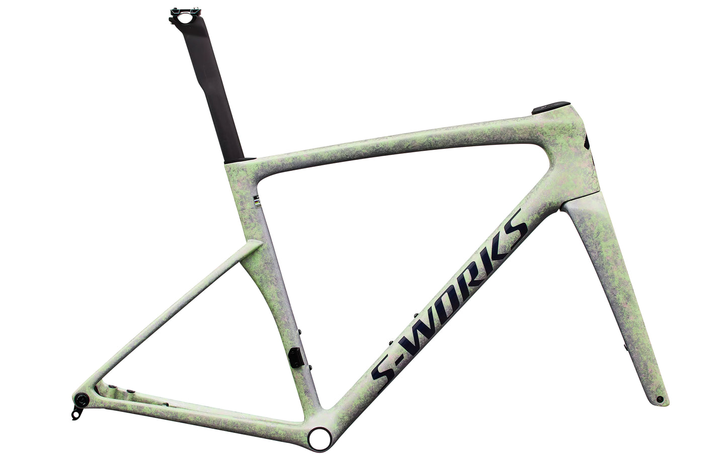 2027 Specialized S-Works Tarmac SL9 Frameset, Gloss Powder Lime/Amethyst Frost/Deep Marine Metallic image 2