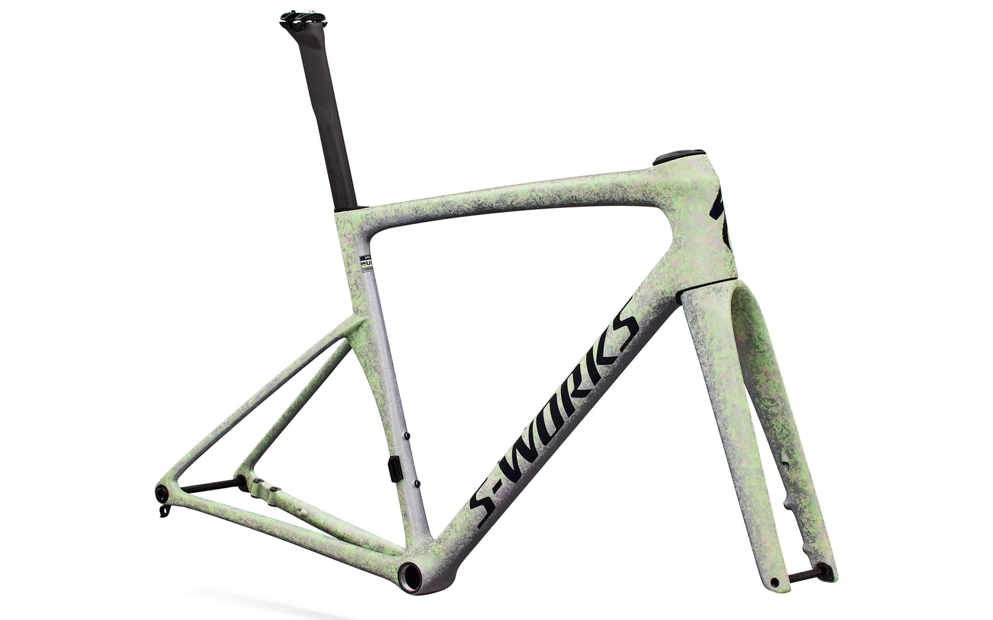 2027 Specialized S-Works Tarmac SL9 Frameset, Gloss Powder Lime/Amethyst Frost/Deep Marine Metallic image 1