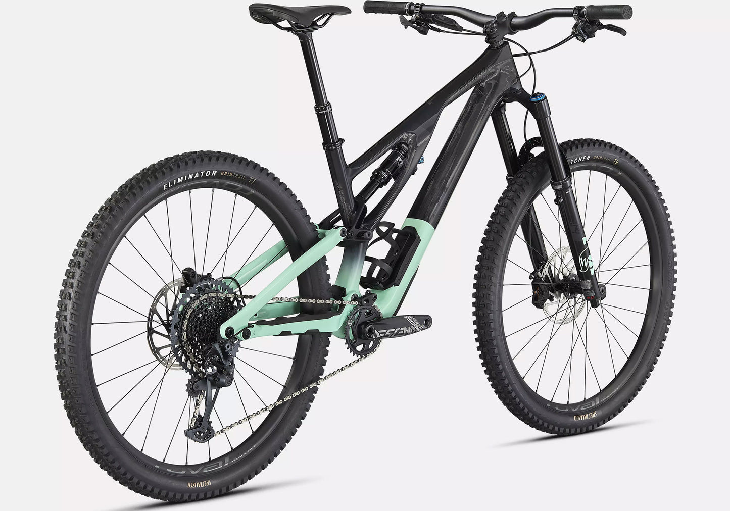 Specialized Stumpjumper Evo Expert Unisex Mountain Bike, Gloss Carbon / Oasis image 2