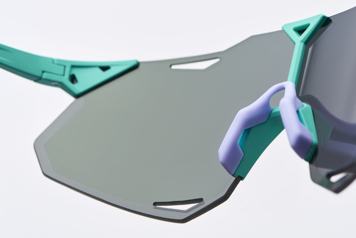 100% Hypercraft XS Soft Tact Mint with HiPER Lavender Lens Unisex Cycling Sunglasses
