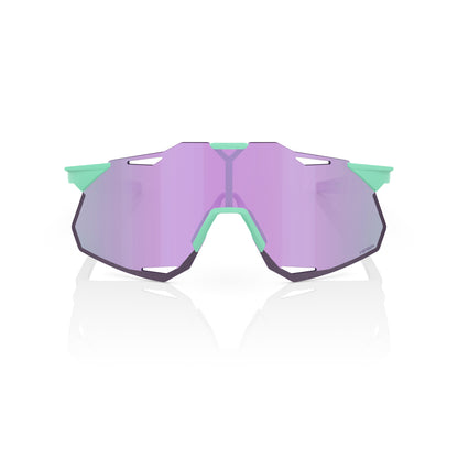 100% Hypercraft XS Soft Tact Mint with HiPER Lavender Lens Unisex Cycling Sunglasses
