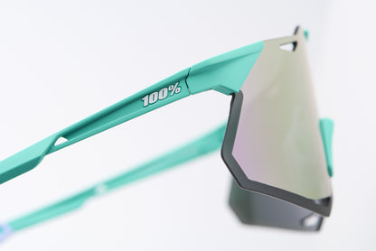 100% Hypercraft XS Soft Tact Mint with HiPER Lavender Lens Unisex Cycling Sunglasses