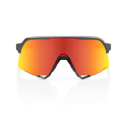100% S3 Unisex Cycling Sunglasses - Matte Gunmetal with HiPER Red Mirror Lens image 3