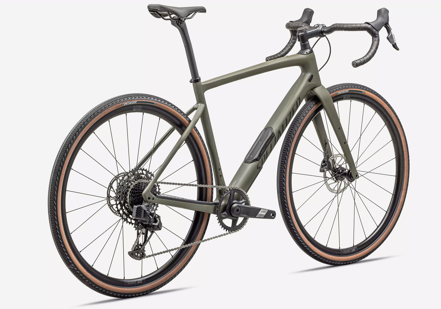 2025 Specialized Diverge Comp Carbon Satin Oak Green/Smoke Rear View