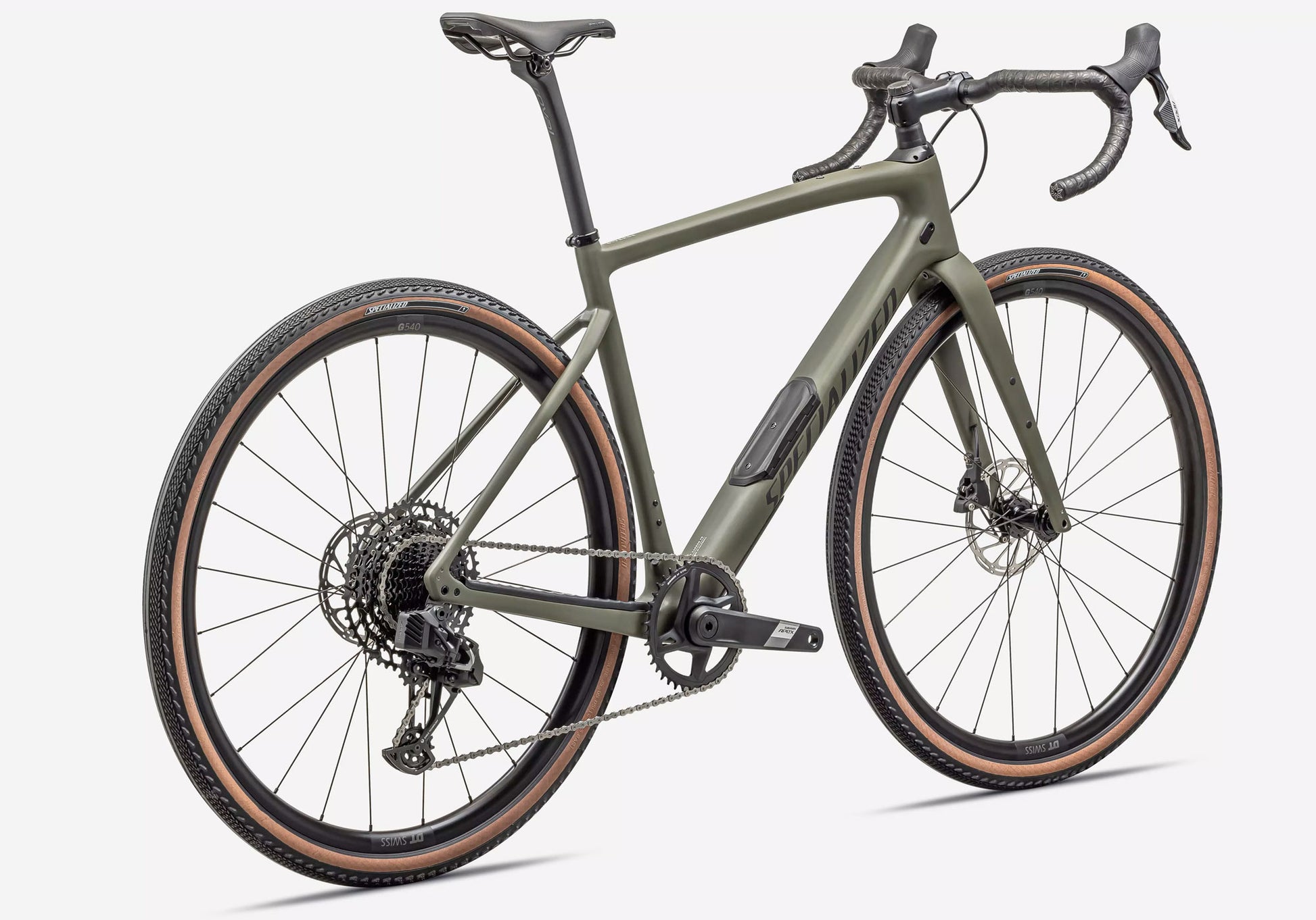 2025 Specialized Diverge Comp Carbon Satin Oak Green/Smoke Rear View