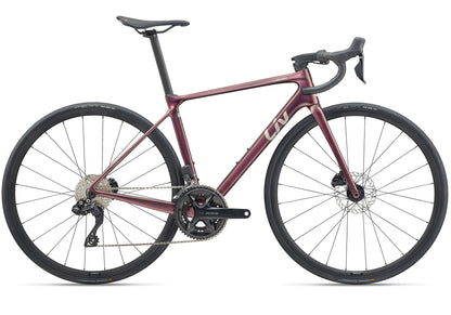 2025 Giant Liv Avail Advanced 1 Women's Road Bike, Mechanic Rose Side View