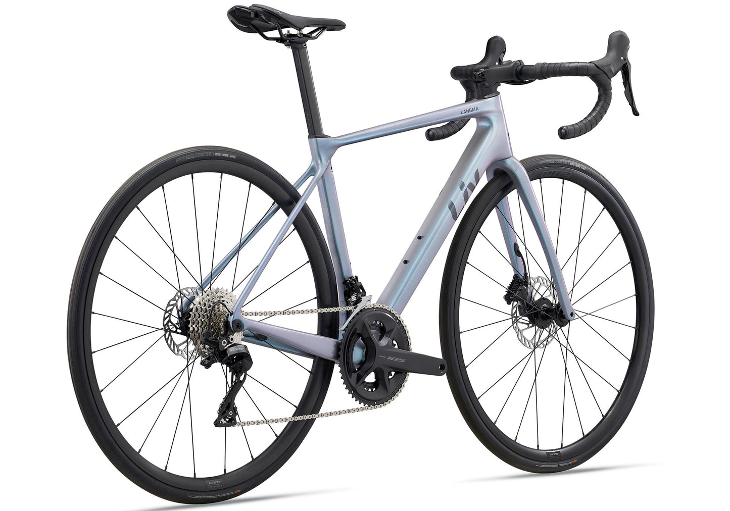 2025 Giant Liv Avail Advanced 2 Women's Road Bike, Prizmatic Haze Rear View