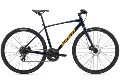 2025 Giant Cross City 3 Disc Men's Urban/Fitness Bike, Ultra Navy Side View