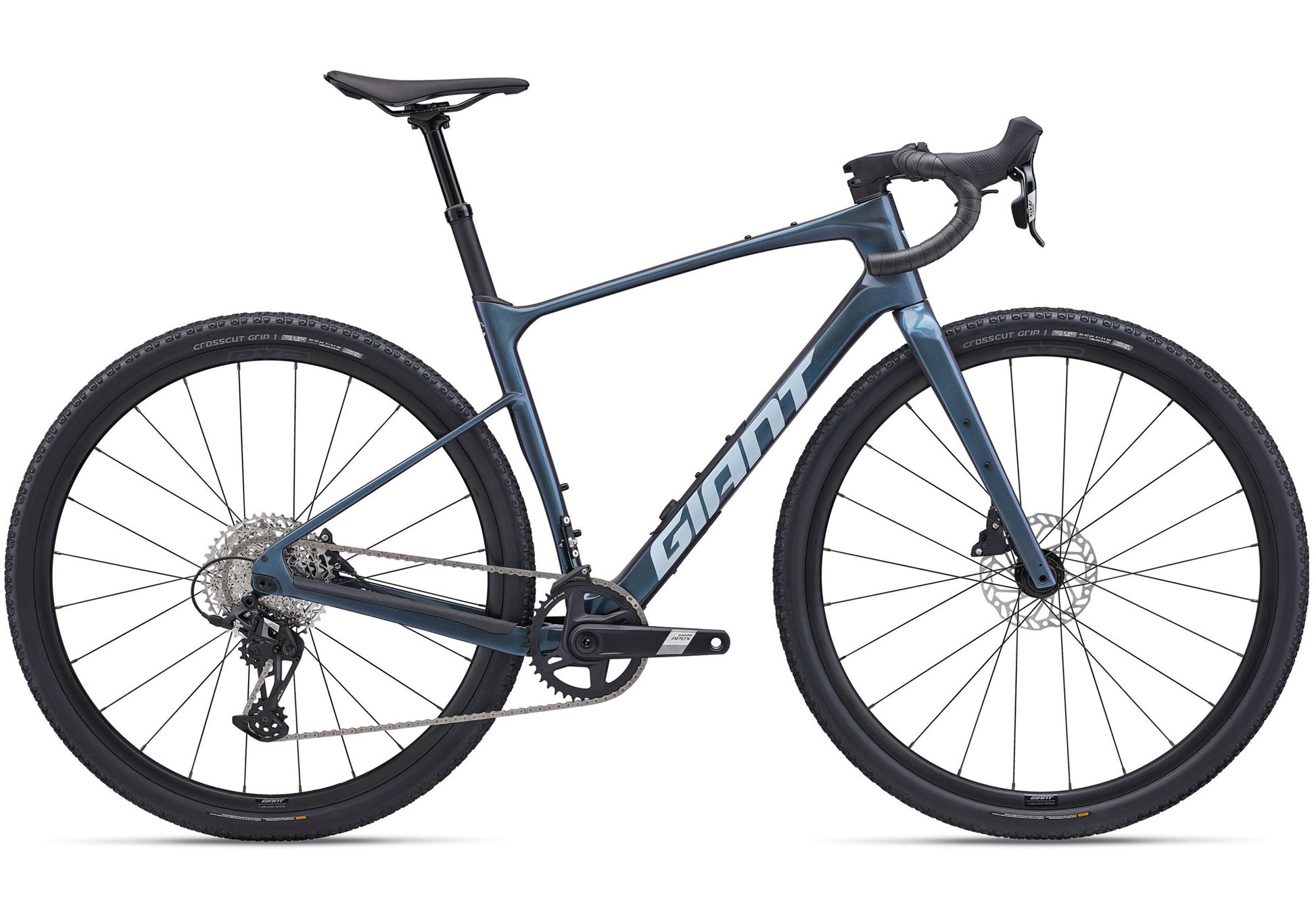 2025 Giant Revolt Advanced 1 Men's Gravel/Adventure Bike, Ocean Twilight Side View