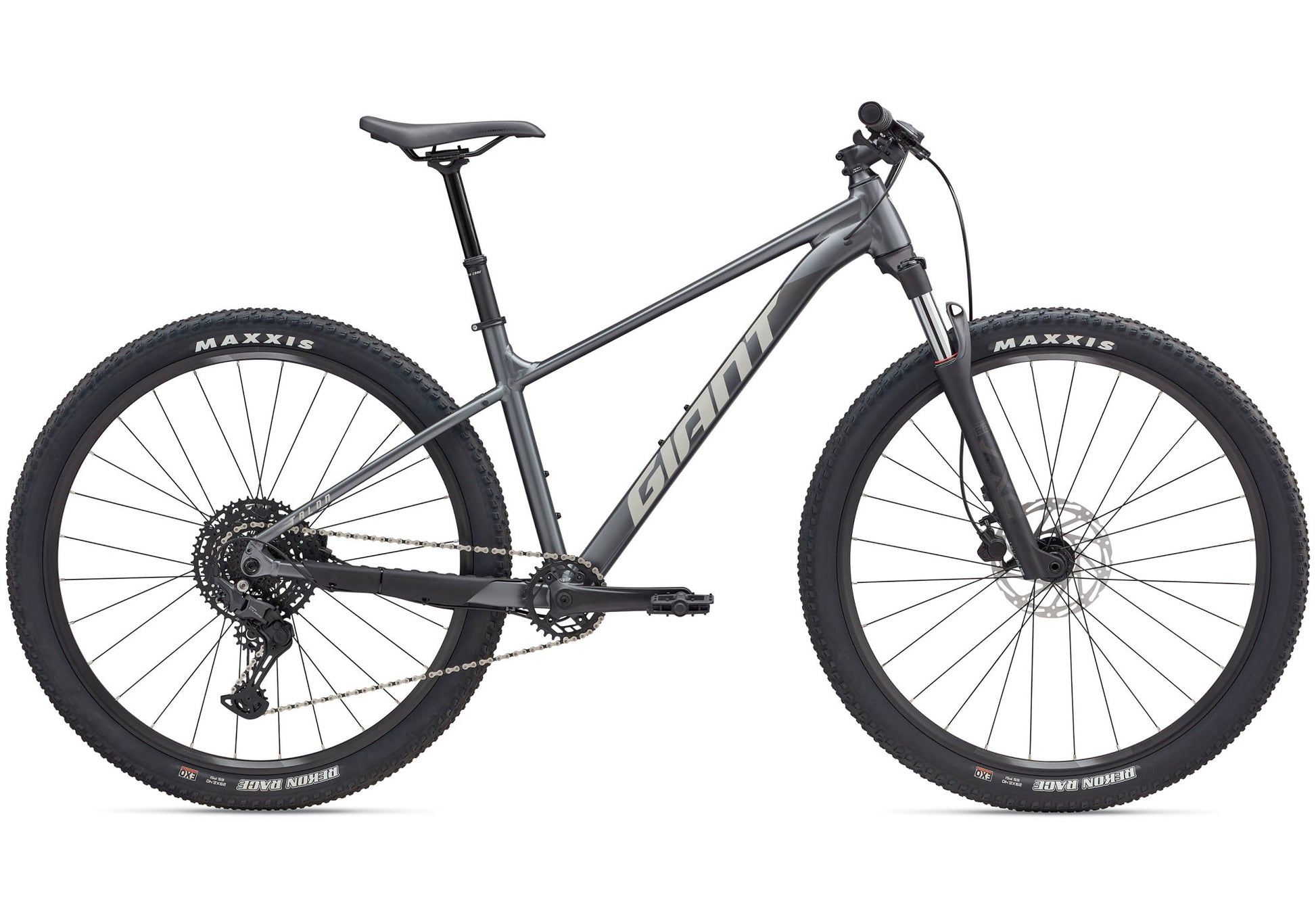 2025 Giant Talon 1 29 Men's Mountain Bike, Charcoal side view