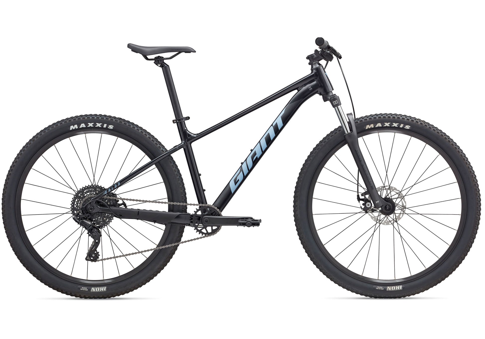 2025 Giant Talon 4 29 Men's Mountain Bike, Black side view