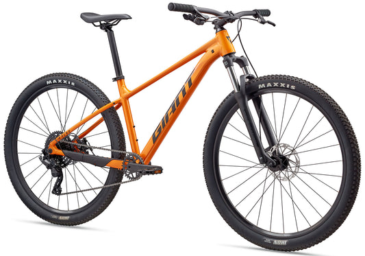 2025 Giant Talon 4 29 Men's Mountain Bike, Radiant Orange front view