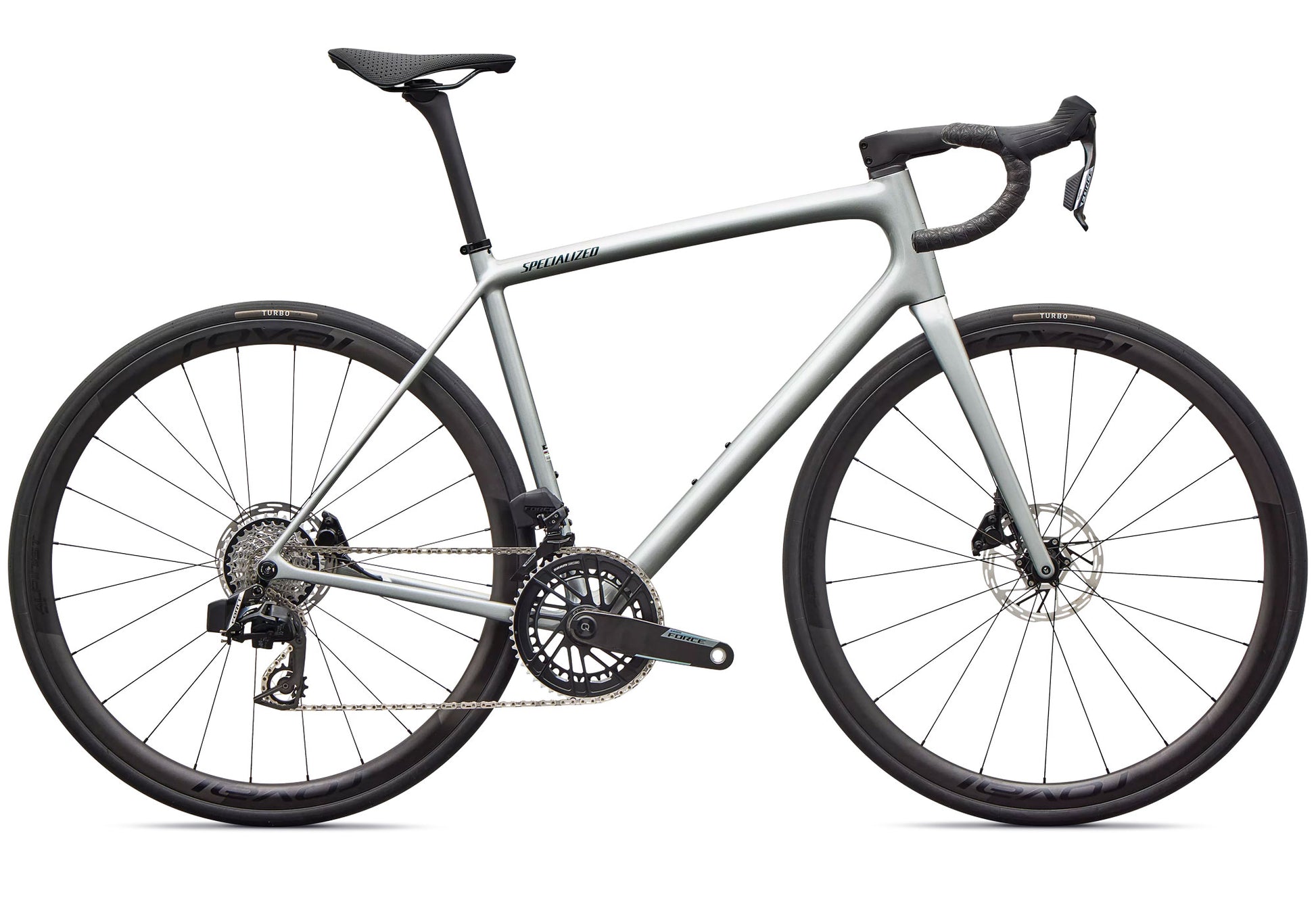 2026 Specialized Aethos 2 Pro Unisex Road Bike, Gloss Shadow Silver image 2