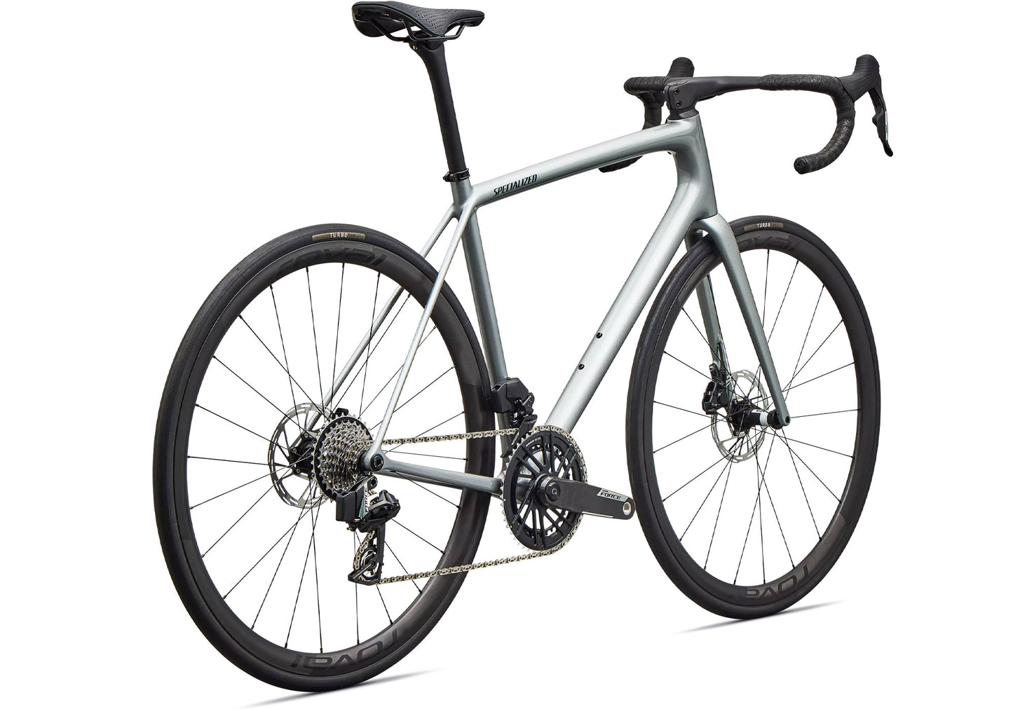 2026 Specialized Aethos 2 Pro Unisex Road Bike, Gloss Shadow Silver image 3