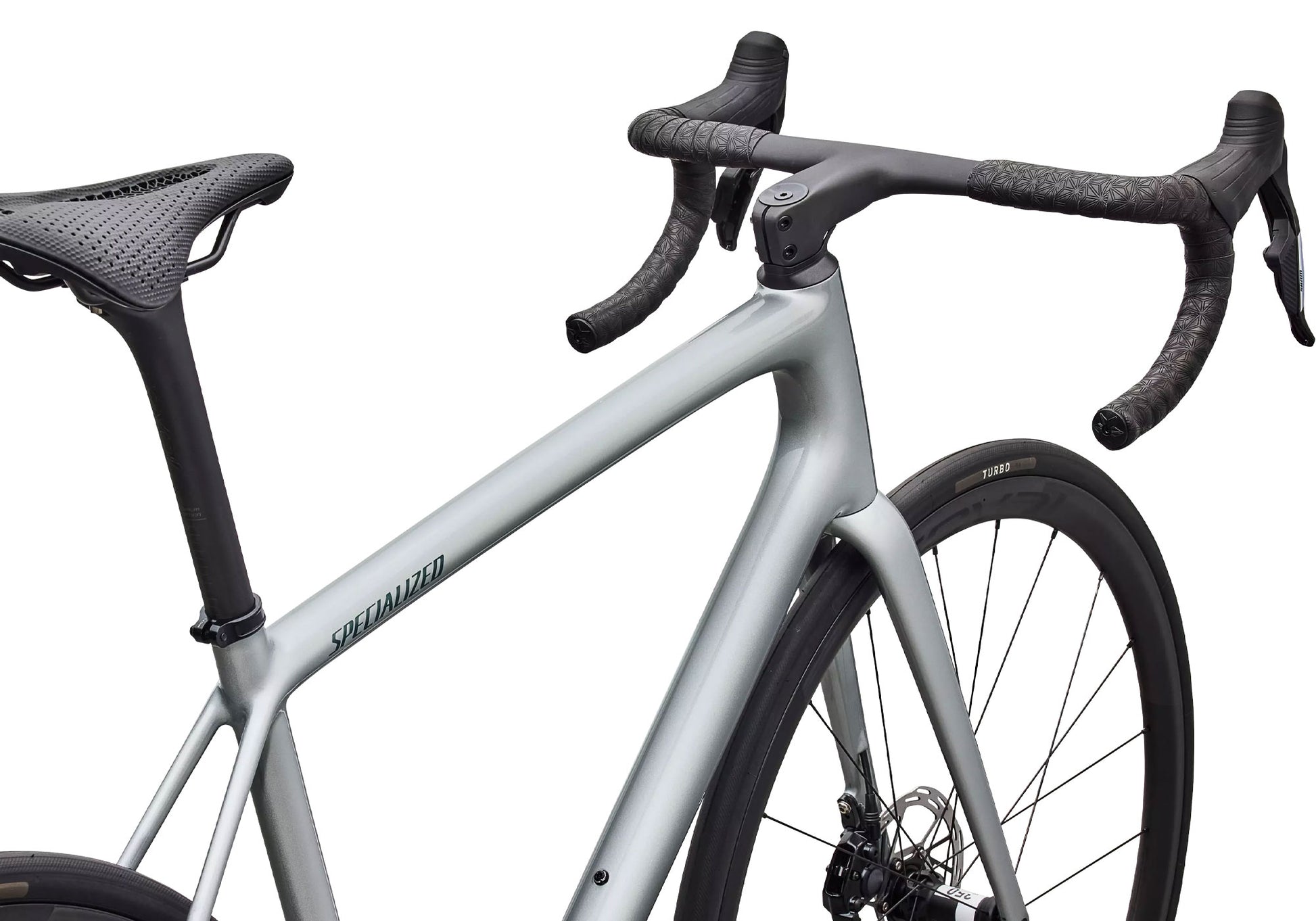 2026 Specialized Aethos 2 Pro Unisex Road Bike, Gloss Shadow Silver image 5