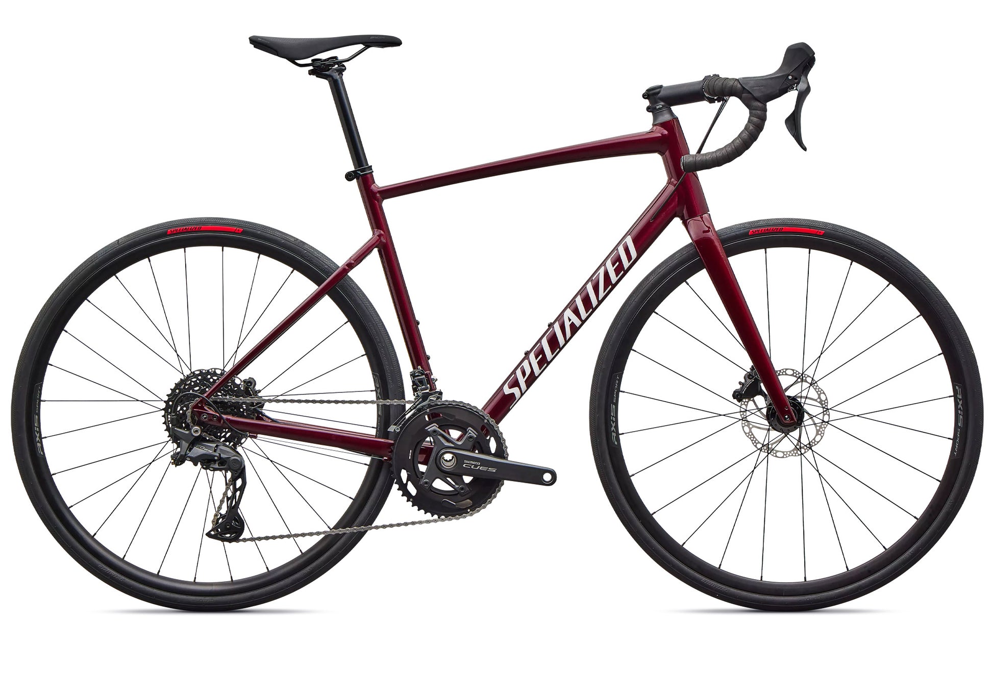 2026 Specialized Allez Unisex Road Bike, Maroon/White image 2