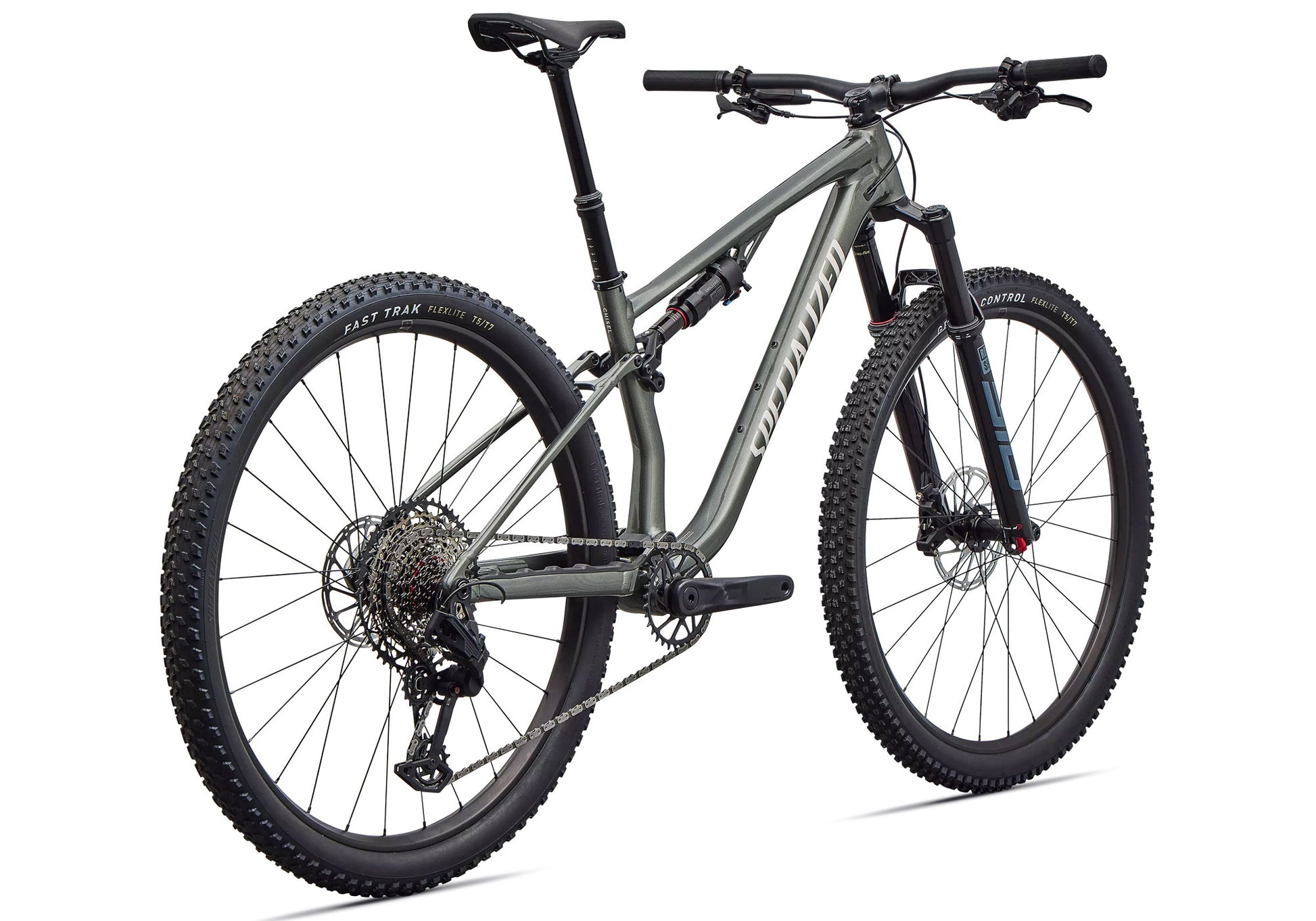 2026 Specialized Chisel Comp Unisex Mountain Bike, Gloss Charcoal Tint Over Silver Dust image 2