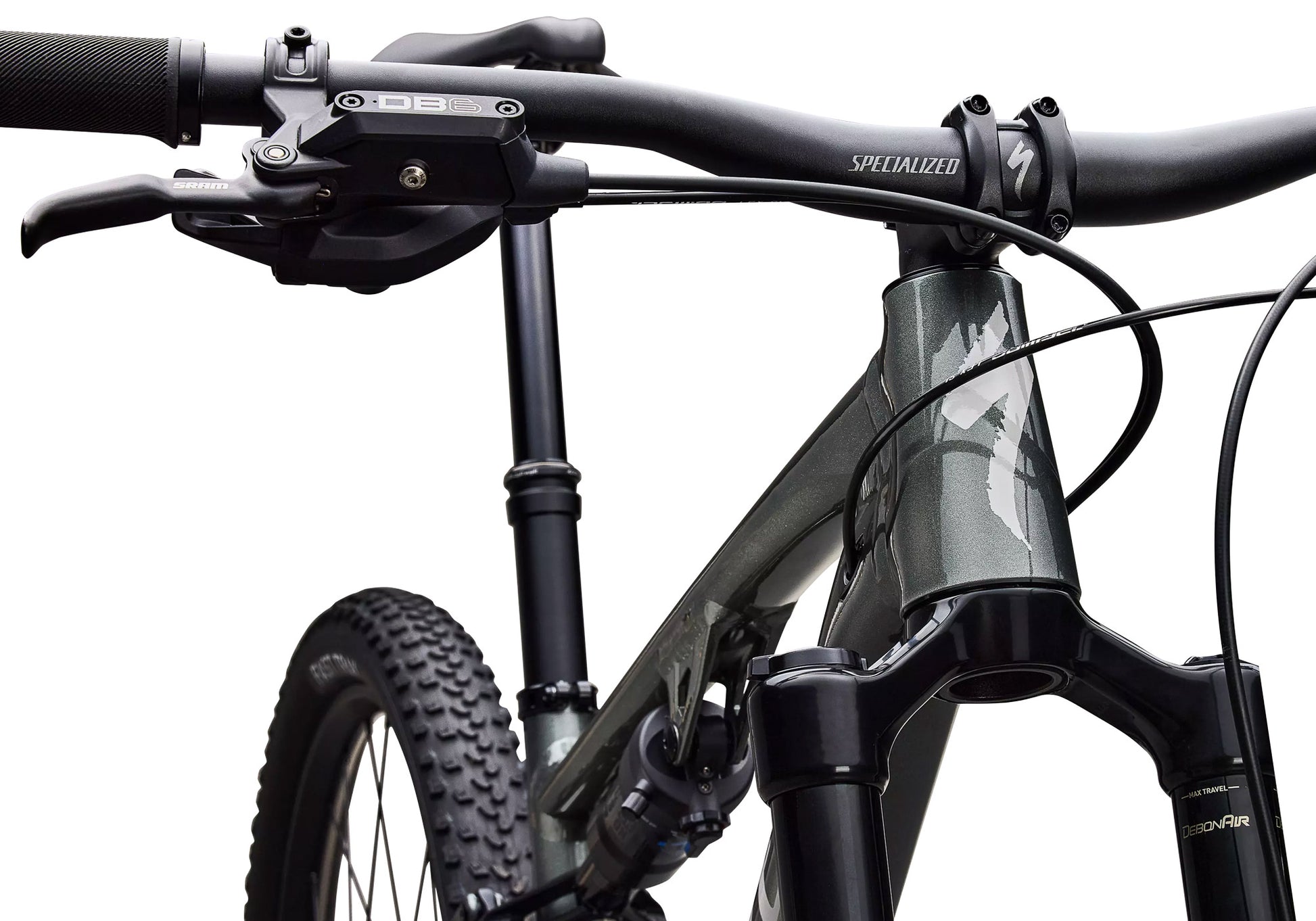 2026 Specialized Chisel Comp Unisex Mountain Bike, Gloss Charcoal Tint Over Silver Dust image 4