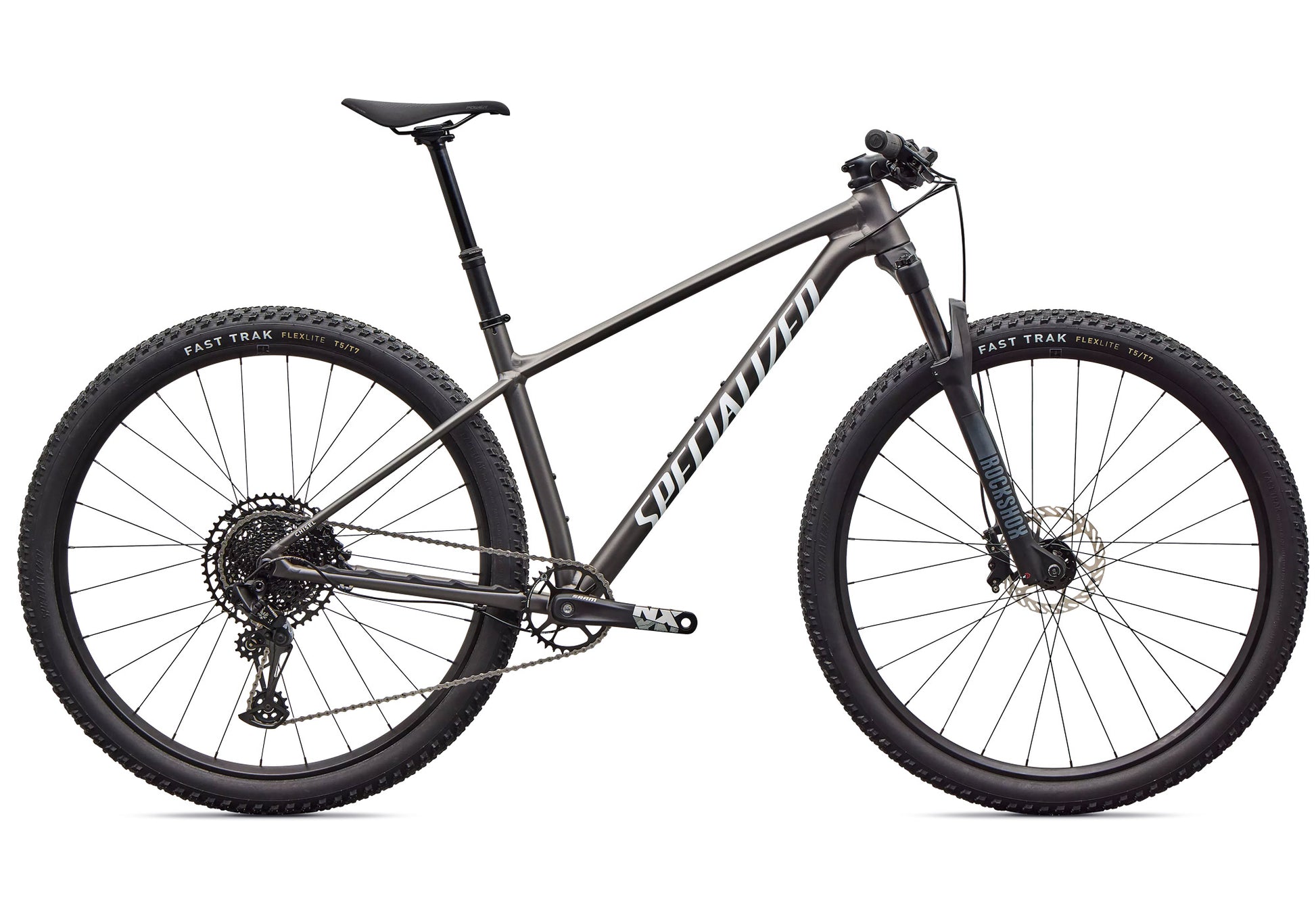 2026 Specialized Chisel Hardtail Unisex Mountain Bike, Satin Smoke/White image 3