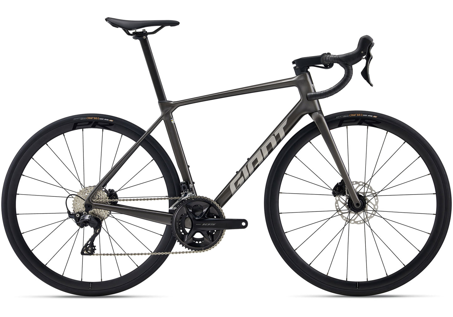 2026 Giant TCR Advanced 2 Men's Road Bike, Stealth Chrome image 1