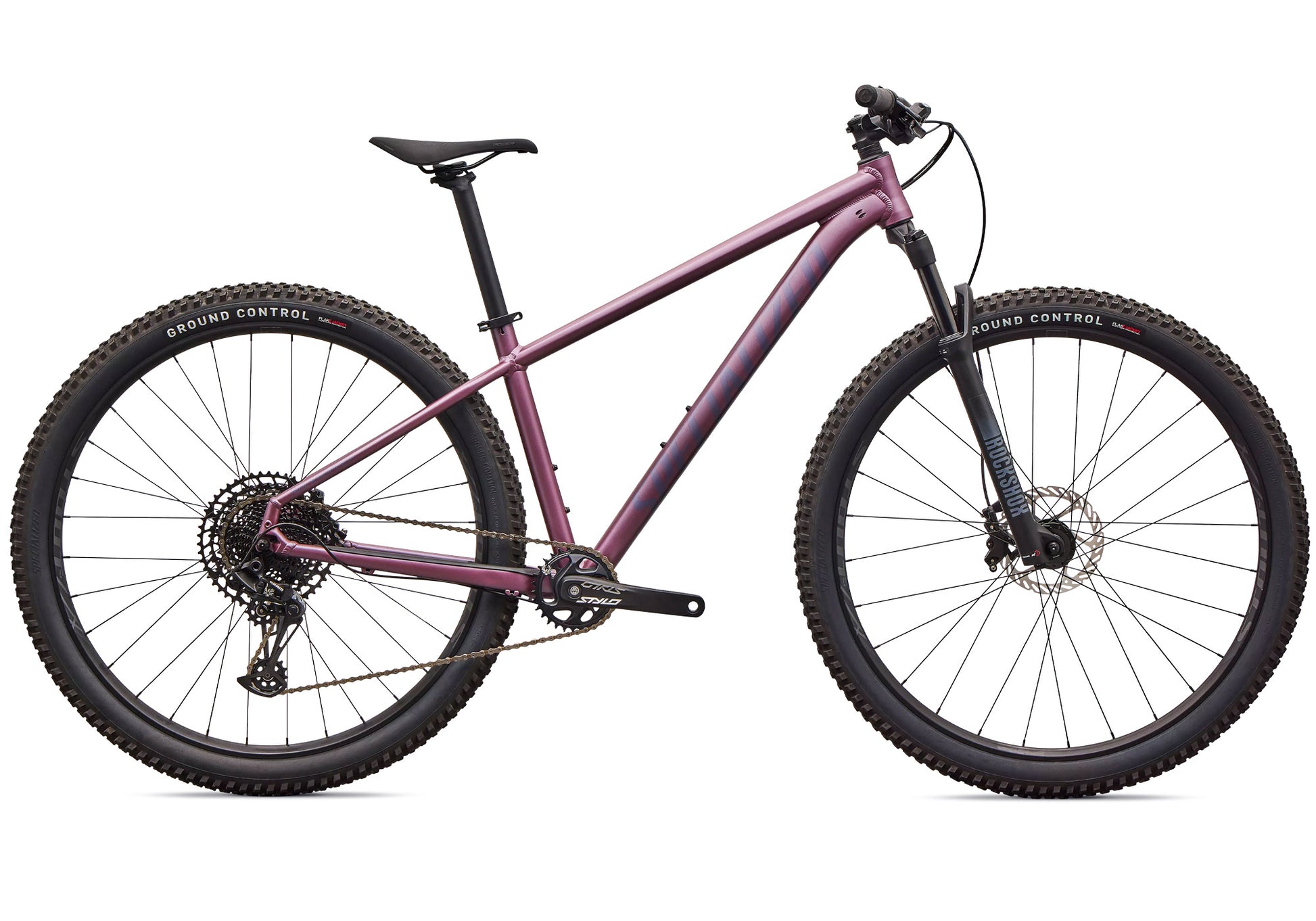 2026 Specialized Rockhopper Expert Unisex Mountain Bike, Satin Quartz Metallic / Mauve Metallic image 3