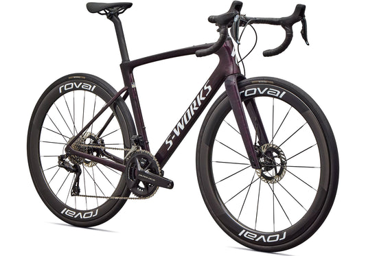 2026 Specialized S-Works Roubaix SL8 Unisex Road Bike, Gloss Carbon / Multi-Colour-Directional Brush image 1