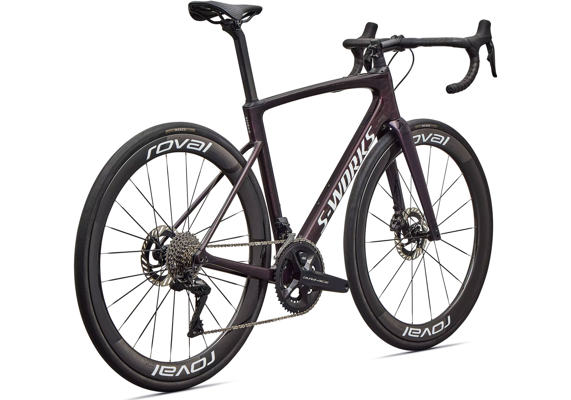 2026 Specialized S-Works Roubaix SL8 Unisex Road Bike, Gloss Carbon / Multi-Colour-Directional Brush image 2
