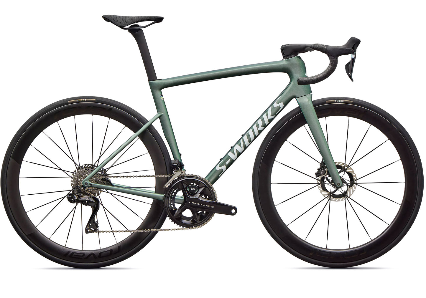 2026 Specialized S-Works Tarmac SL8 Dura-Ace Di2 Unisex Road Bike, Gloss Premium Fjord Metallic image 3