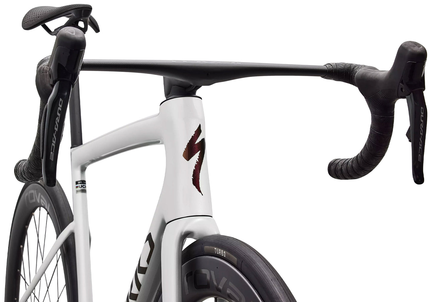 2026 Specialized S-Works Tarmac SL8 Dura-Ace Di2 Unisex Road Bike, Gloss Metallic White Silver image 5
