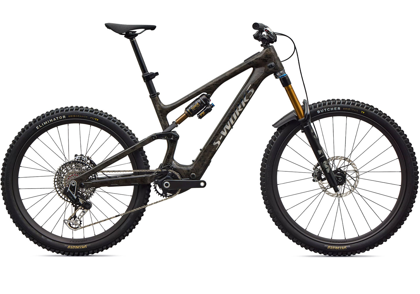 2026 Specialized S-Works Turbo Levo SL 2 Electric Mountain Bike, Charcoal Tint/Impasto/Chrome image 3