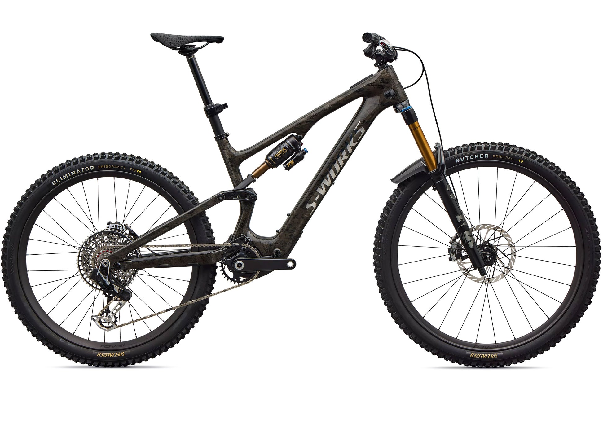 2026 Specialized S-Works Turbo Levo SL 2 Electric Mountain Bike, Charcoal Tint/Impasto/Chrome image 3