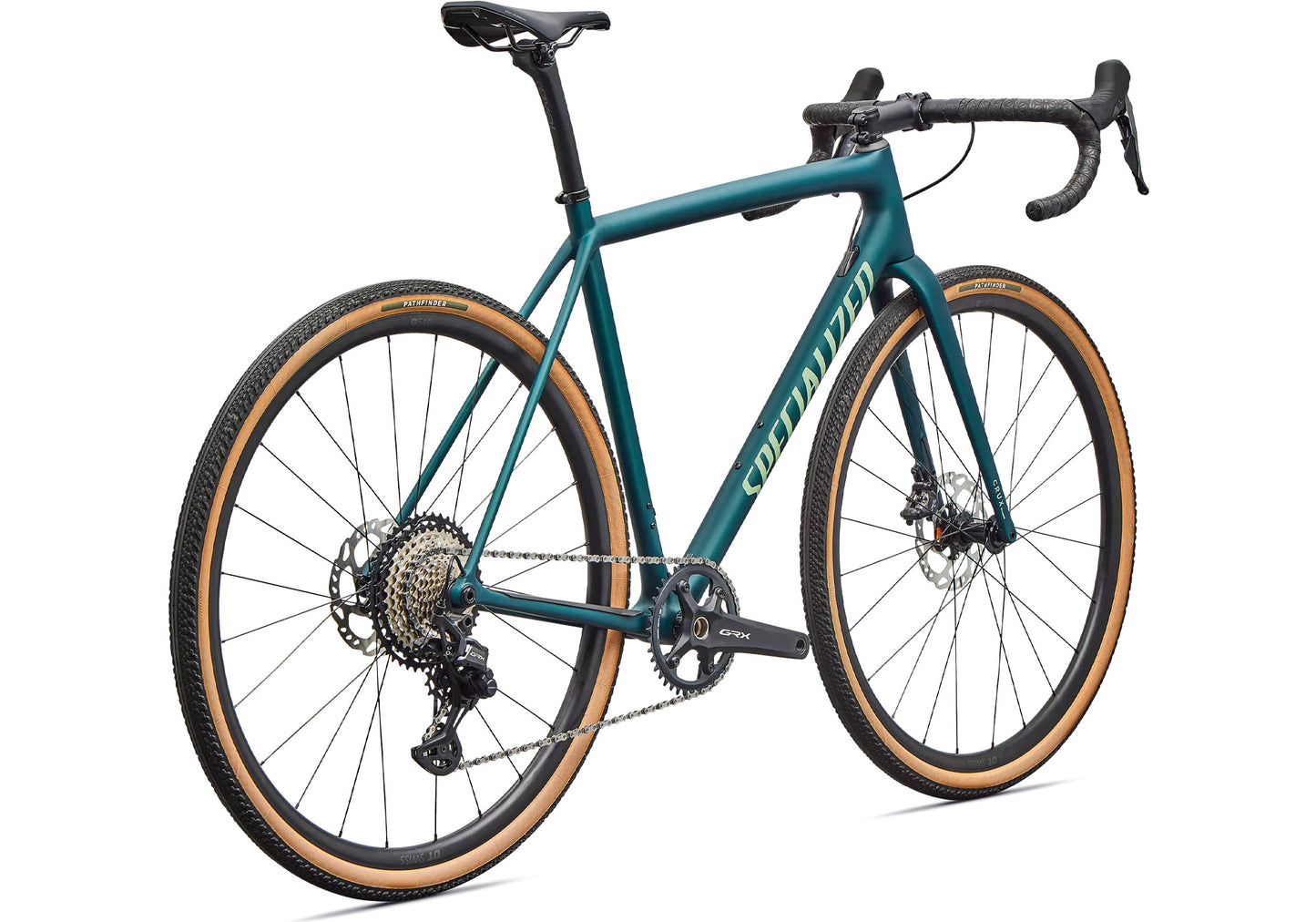 2026 Specialized Crux Comp Unisex Gravel/Adventure Bike, Emerald Metallic/Pistachio image 3