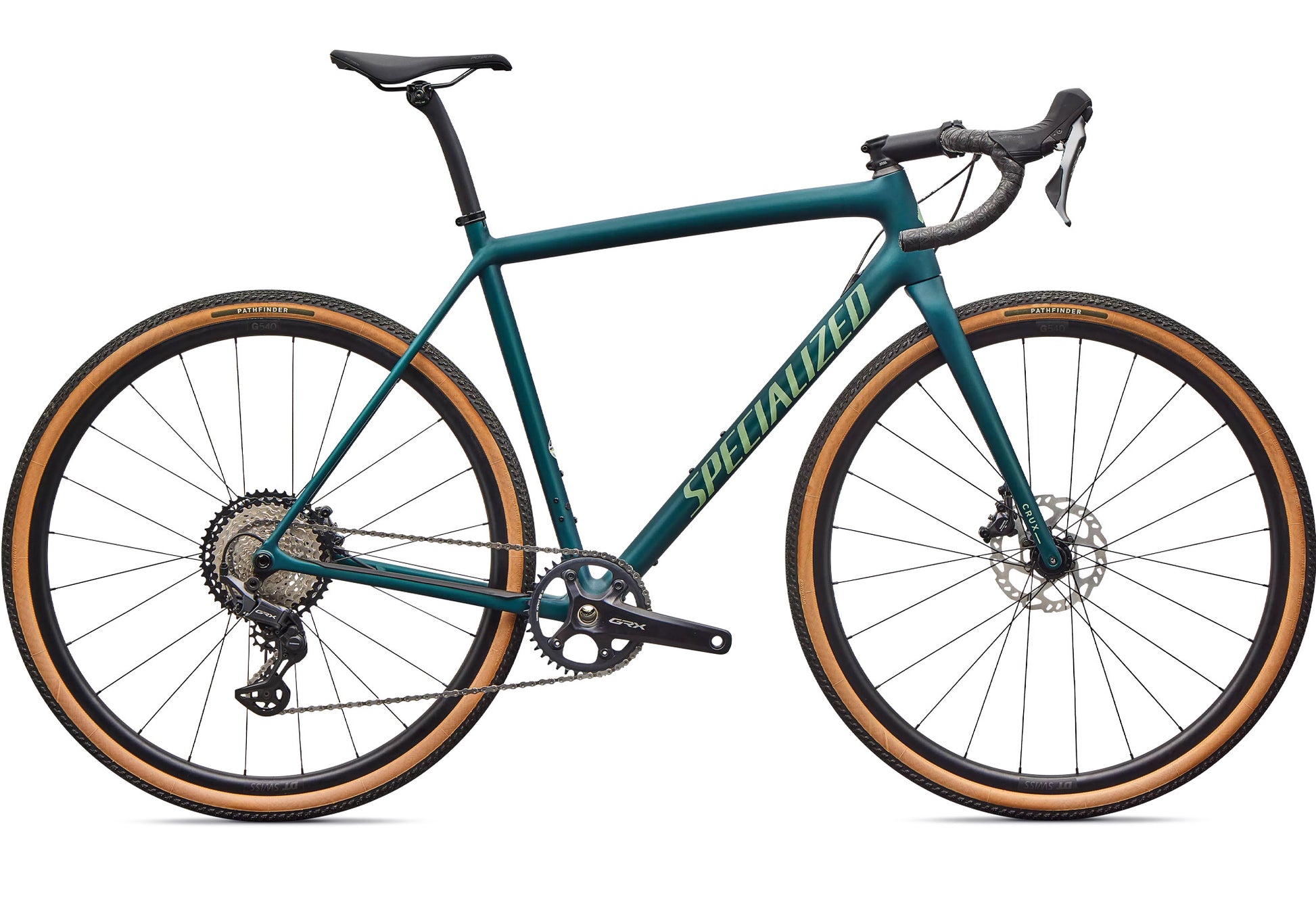 2026 Specialized Crux Comp Unisex Gravel/Adventure Bike, Emerald Metallic/Pistachio image 2