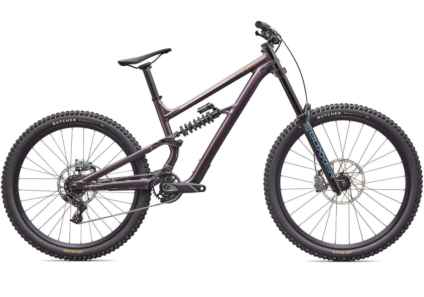 2026 Specialized Status 2 170 DH Unisex Mountain Bike, Gloss Nebula Metallic image 3