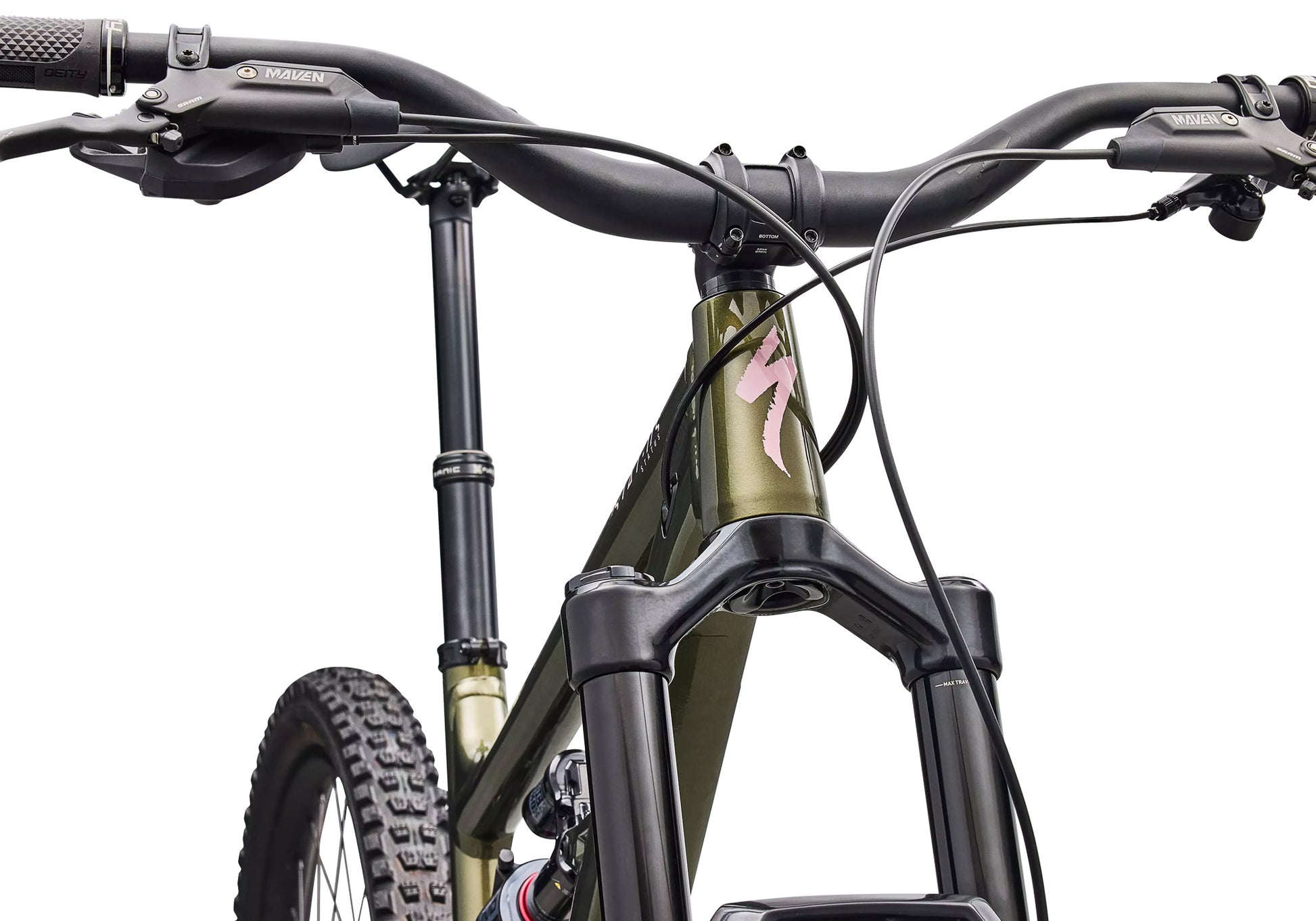 2026 Specialized Status 2 170 Unisex Mountain Bike, Gloss Laurel Green Metallic / Desert Rose image 5