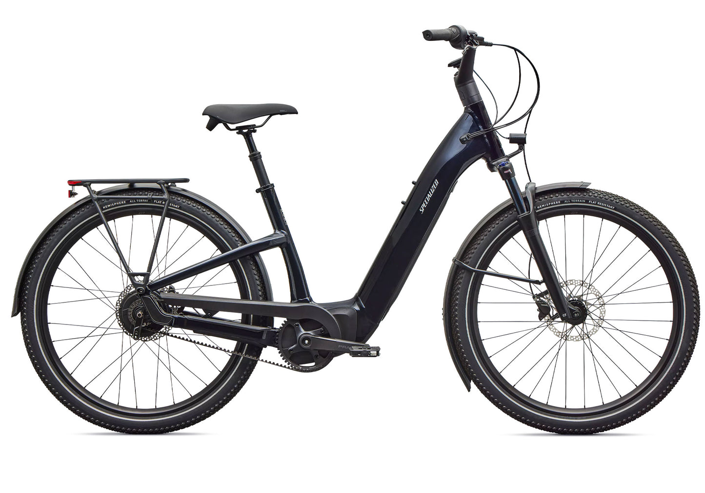 2026 Specialized Turbo Como 4.0 IGH Unisex Electric Urban Bike, Gloss Metallic Dark Navy / Satin Silver Reflective image 2