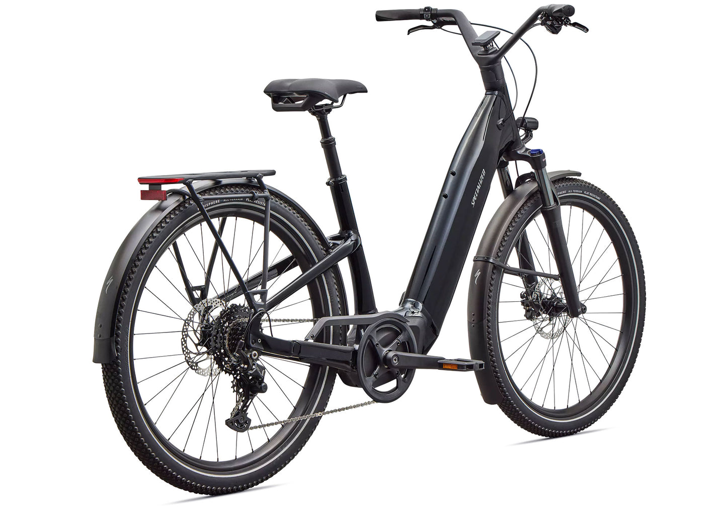 2026 Specialized Turbo Como 4.0, Unisex Electric Urban Bike, Gloss Metallic Dark Navy / Satin Silver Reflective image 3