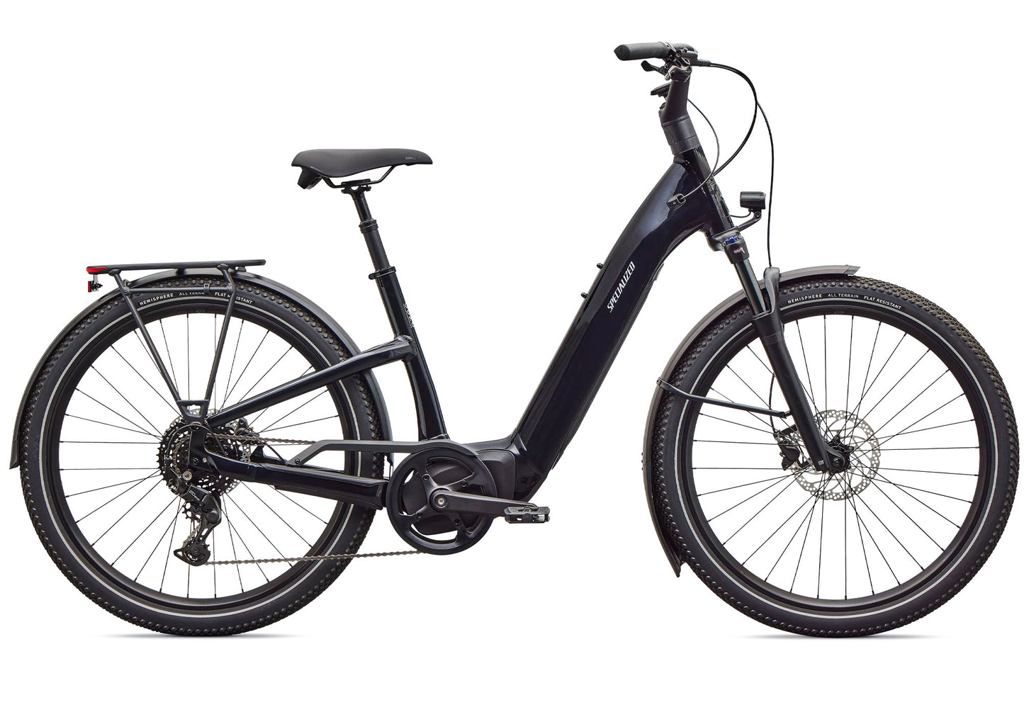 2026 Specialized Turbo Como 4.0, Unisex Electric Urban Bike, Gloss Metallic Dark Navy / Satin Silver Reflective image 2
