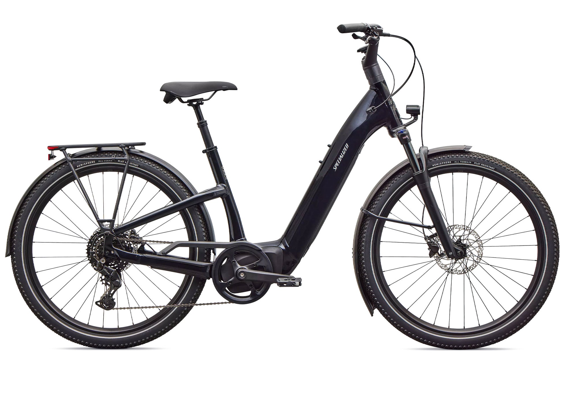 2026 Specialized Turbo Como 4.0, Unisex Electric Urban Bike, Gloss Metallic Dark Navy / Satin Silver Reflective image 2
