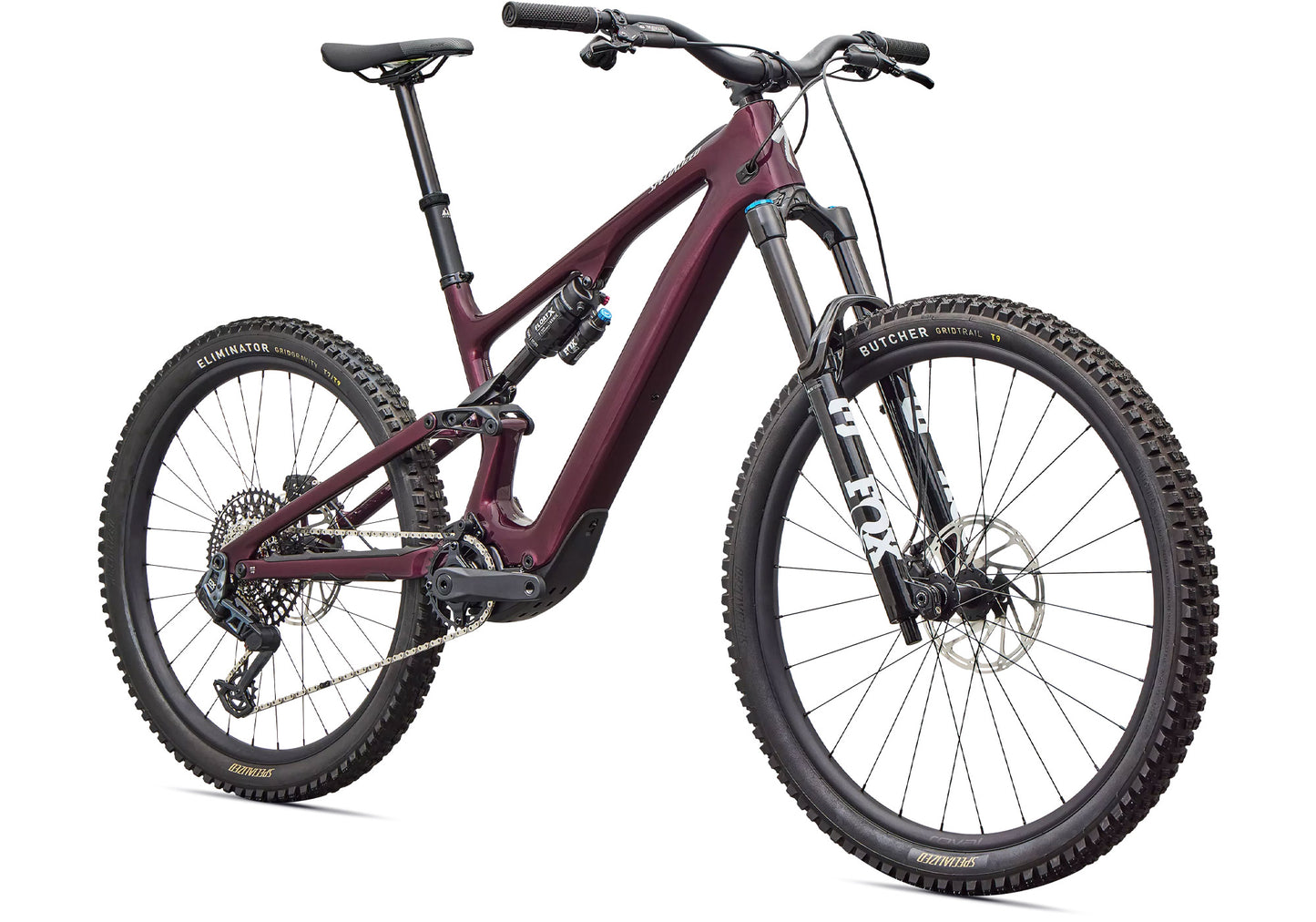 2026 Specialized Turbo Levo SL 2 Expert Unisex Electric Mountain Bike, Bordeaux / White image 1
