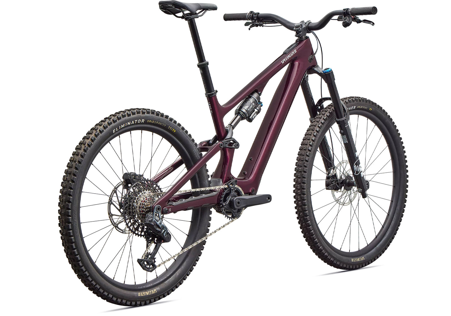 2026 Specialized Turbo Levo SL 2 Expert Unisex Electric Mountain Bike, Bordeaux / White image 2