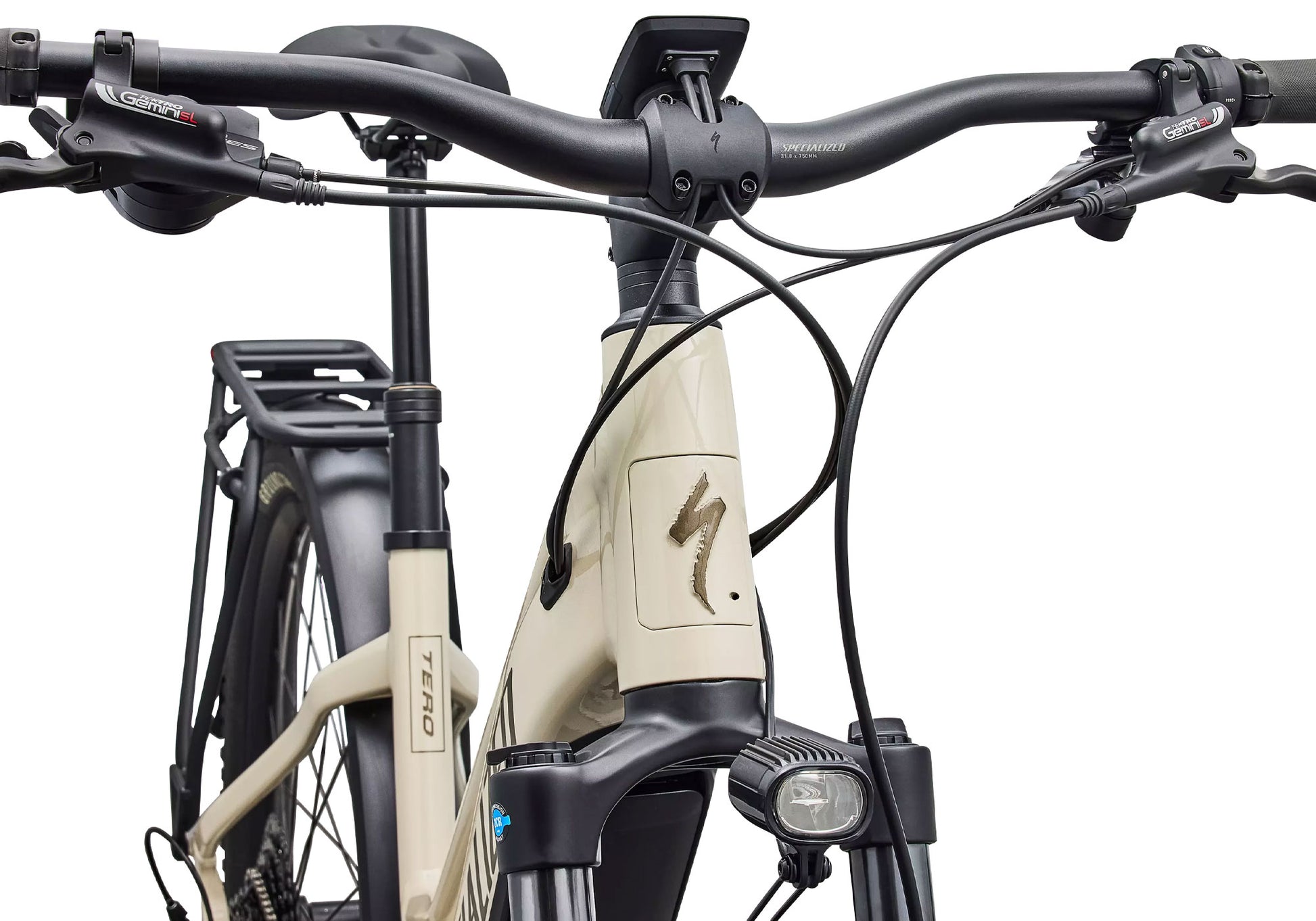 2026 Specialized Turbo Tero 4.0 Step-Through EQ, Gloss White Mountains / Gunmetal image 5