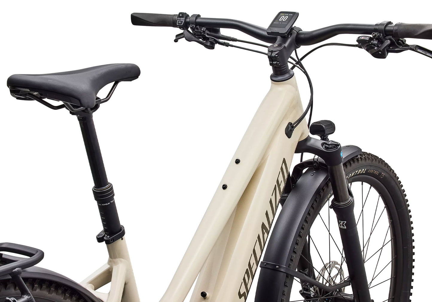 2026 Specialized Turbo Tero 4.0 Step-Through EQ, Gloss White Mountains / Gunmetal image 4